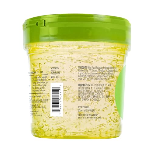 Eco Style ECOCO Style Gel Olive Oil-100% Pure Olive Oil-Adds Shine And Tames Split Ends-Weightless Style-Nourishes And Repairs-Adds Moisture To The Scalp-Superior Hold-Healthy Shine-16 Oz