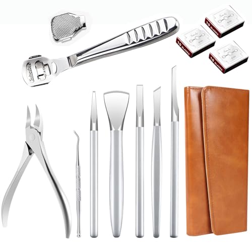 Pedicure Tools Set 40 Pcs Foot Care Kit with Callus Shaver & Blades
