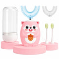 Kids U-Shaped Electric Toothbrush for Children’s Full-Mouth Cleaning Pink - 3 Modes