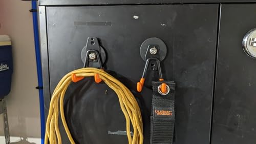Heavy Duty Magnetic Garage Hooks - 2.59 Inch Orange Medium Pack of 10