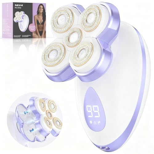 Women’s Electric Razor for Legs 5D Floating Shaving Head Lavender - Rechargeable
