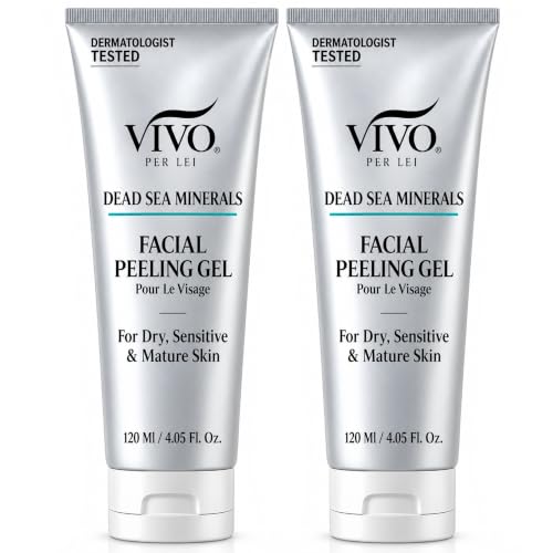Facial Peeling Gel for Dead Skin Removal - Gentle Exfoliator 4.05 Oz Pack of 2