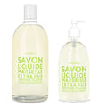 Compagnie de Provence Savon de Marseille Extra Pure Liquid Soap - Fresh Verbena - 16.7 Fl Oz Glass Pump Bottle and 33.8 fl oz Plastic Bottle Refill