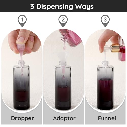 Segbeauty 1oz Perfume Spray Bottle, 3pcs 30ml Glass Travel Bottle Refillable, Travel Cologne Sprayer for Men, Black Portable Empty Cologne Atomizer, Perfume Making Kit for Women, Mini Spray Bottles