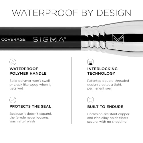 Dense Angled Foundation Makeup Brush - Medium to Full Coverage Blending Tool