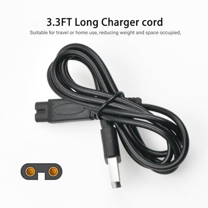2PCS USB Charging Cable Compatible with Freebird Head Shaver, FlexSeries Shaver Charger Cord Replacment