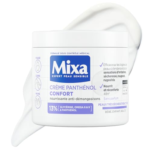 Mixa Panthenol Comfort Cream 400ml for Sensitive & Dry Skin Relief
