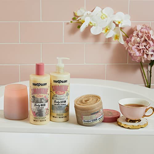 Soap & Glory Smoothie Star Moisturizing Body Lotion - Non-Greasy Vegan Body Moisturizer with Skin-Softening Cocoa Butter & Coconut Oil - Almond & Vanilla Scented Lotion (500ml) (Pack of 2)