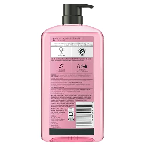 Herbal Essences Rose Hips Shampoo - Smooth, Shiny Hair with Vitamin E & Jojoba, Safe for Color Treated Hair, Floral Scent, Cruelty-Free, Dermatologist-Tested, 29.2 Fl Oz (Pack of 2)