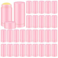30 Pcs Pink DIY Deodorant Containers 30ml with Twist Bottom & Clear Plastic