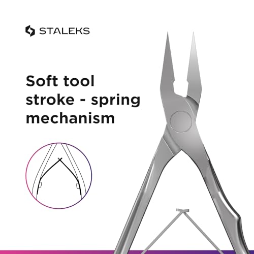 Staleks Pro EXPERT 61 Ingrown Toenail Nippers ? 16mm Blades ? Narrow Tips with Safe Ends ? Stainless Steel ? Professional Pedicure Tool
