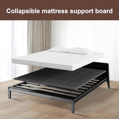 BBX-G 54x75 Inch Foldable Spring Box Bunkie Board - Low Profile, Moisture Resistant, Noise Minimizing Bed Support