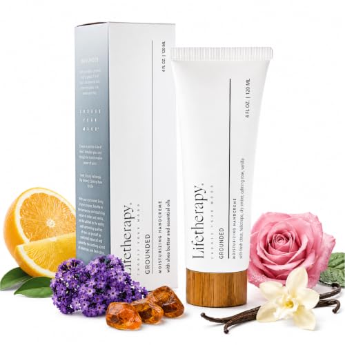 Lifetherapy Grounded Moisturizing Hand Cream 4oz - Fast Absorbing, Paraben-Free