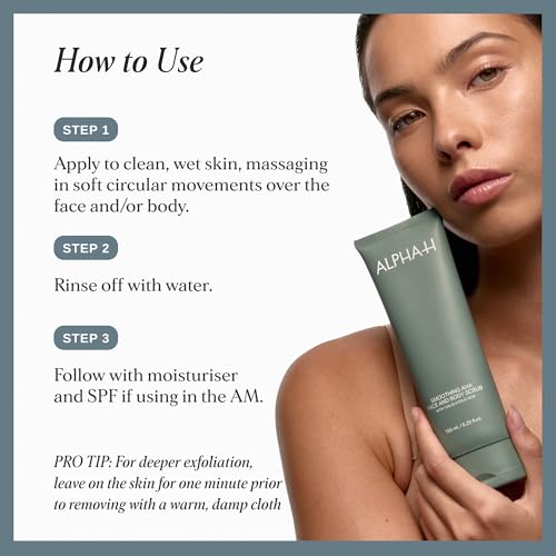 Alpha-H Dual Exfoliating AHA Face & Body Scrub 185ml – Gentle Skin Refinement