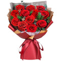 Preserved Red Roses Bouquet with LED Lights - 12 Roses Gift for Her, Anniversary & Birthday