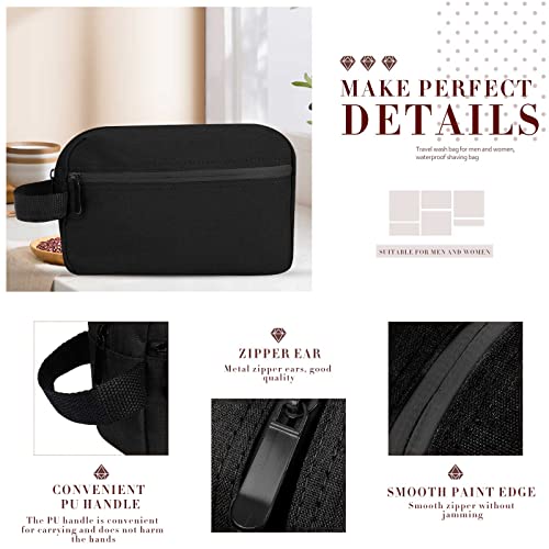 Hillban Black 9-Piece Portable Waterproof Toiletry Bag Travel Organizer