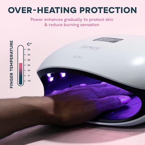 SUNUV 48W UV Dryer SUN4 for Gel Nail Polish, Hema-Free Kit With 16 Colors