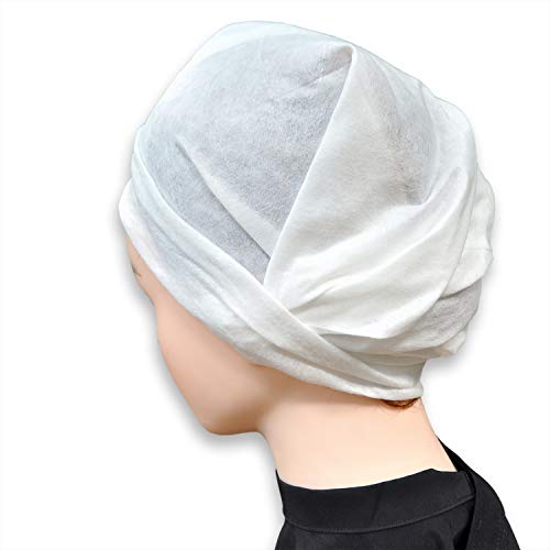 Disposable Hair Towel 100 Pack - Super Absorbent 32x16 Inch for Curly, Thick Hair