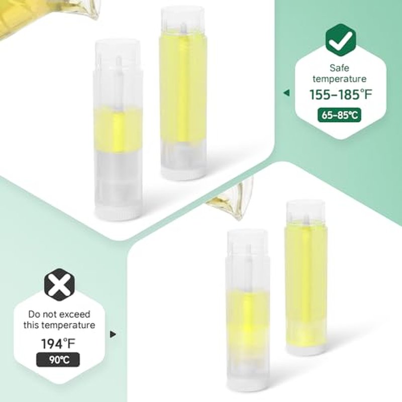 50Pcs Lip Balm Tubes Empty 5.5ml(0.18 oz)- BPA Free Twist-Up Containers with Color Caps, Leak-Proof DIY Lip Balm, for Homemade Lipstick, Purple Cap
