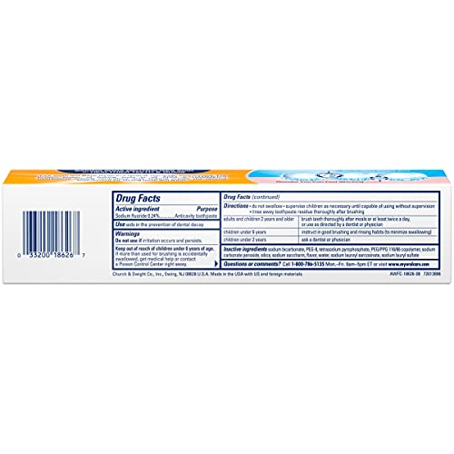 Arm & Hammer Advance White Extreme Whitening Toothpaste Pack of 8 - 6 Oz Each, Clean Mint Flavor