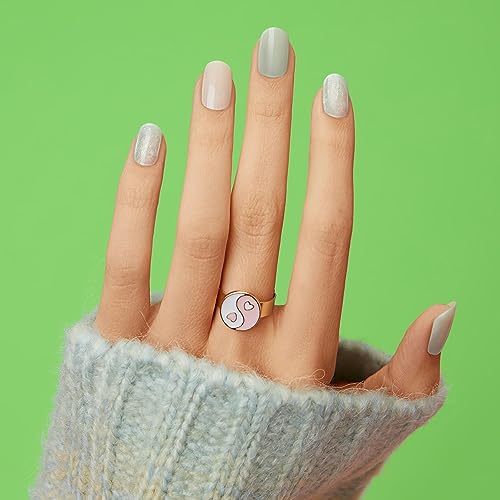Dashing Diva Glaze Nail Strips - Emerald Marble, Semi-Cured Gel, Long Lasting, 34 Wraps