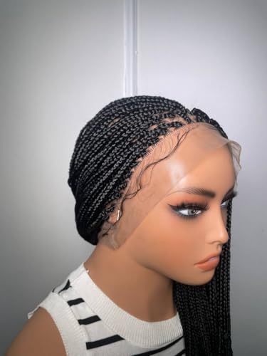 Full Lace Micro Braided Wig - 20 Inch African Handmade Protective Style
