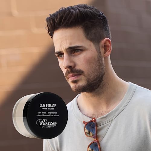 Baxter of California Clay Pomade - Strong Hold, Matte Finish, 2 oz Men's Hair Styling