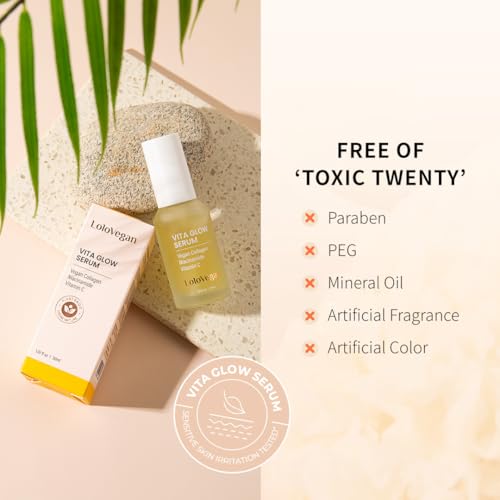 Vita Glow Serum? For Dewy and Glowing Skin with Snow Mushroom Extract, Vitamin C Complex and Niacinamide, Helps Improve Uneven Skin Tone and Pigmentation, Vegan (1.01 fl.oz/ 30ml)