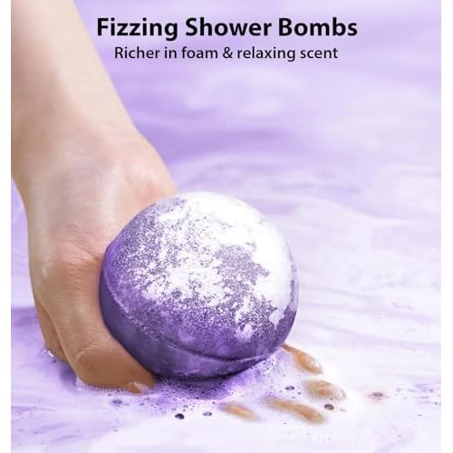 Arnica Bubble Bath Bombs Lavender Bergamot Essential Oils Luxurious Mega Foaming Bath Bombs for Dry Skin Nourishment Moisturizing Blissful Bath Gift