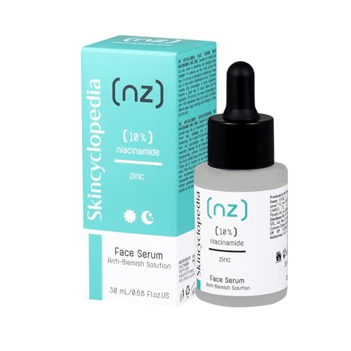 Pure Niacinamide & Zinc Face Serum, Anti Blemish Solution & Pore Minimizer, Acne Control & Oil Balancing, Clears Acne Marks & Blemishes