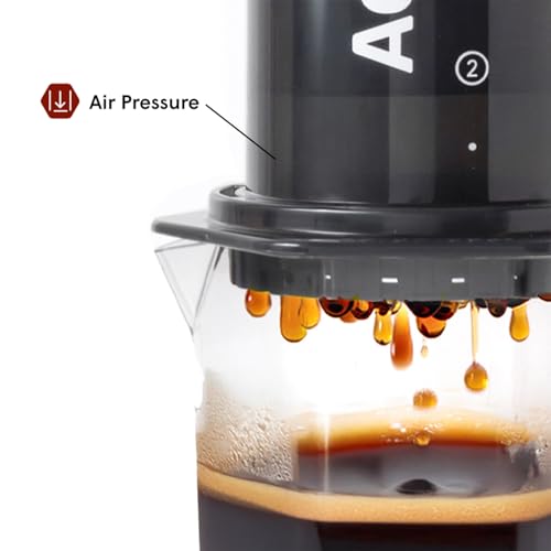 Gray AeroPress XL Coffee Press - 3-in-1 French, Pour-Over & Espresso Brewer