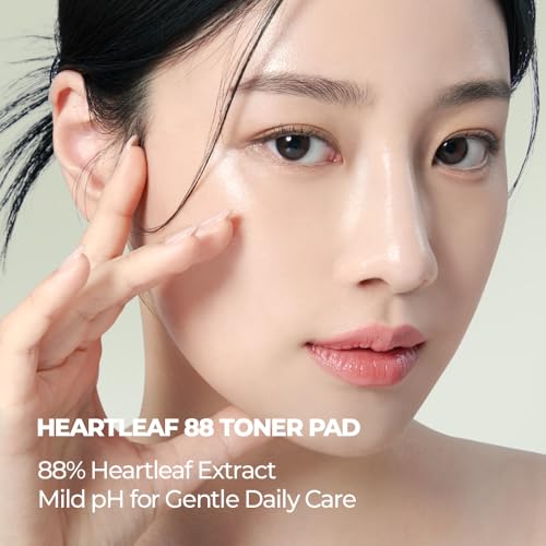 JMsolution Heartleaf 88 Moisture Toner Pad - Soothing & Hydrating Face Pads for Sensitive Skin, Daily Calming Texture Care, Gentle Exfoliation, Korean Skin Care (70 Pads)