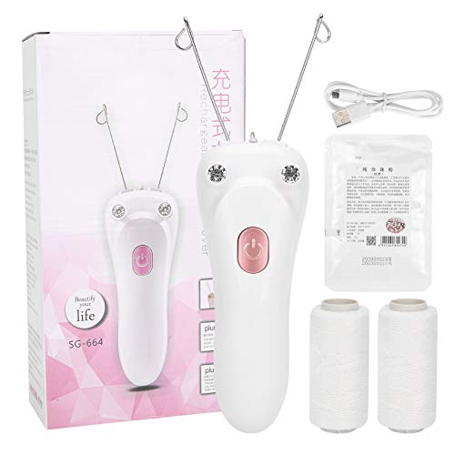 Electric Threading Hair Removal Epilator for Women - USB Body & Face Hair Removal Machine with Cotton Threads