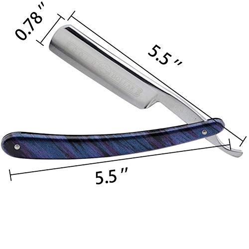 Shaving Straight Razor Kit with Brush Stand & Soap - Barber & Home Use