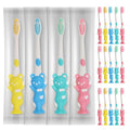 100pcs Kids Disposable Toothbrush Set - Soft Bristles & Cute Animal Designs