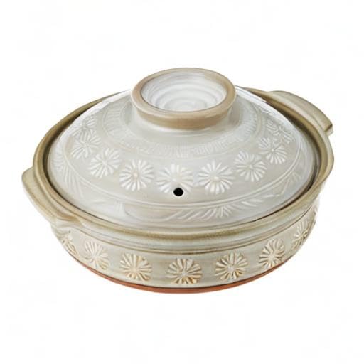 TIKUSAN Donabe Japanese Hot Pot 2.3 Quarts Banko Ware Made in Japan
