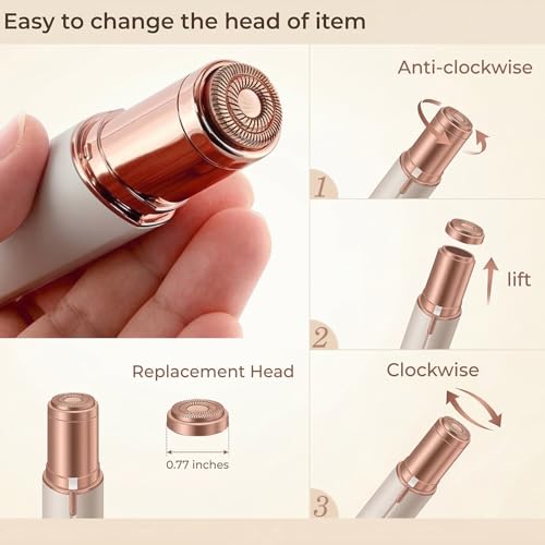 tuokiy Gold Replacement Heads for Flawless Gen 2 Hair Remover - 8 Pack