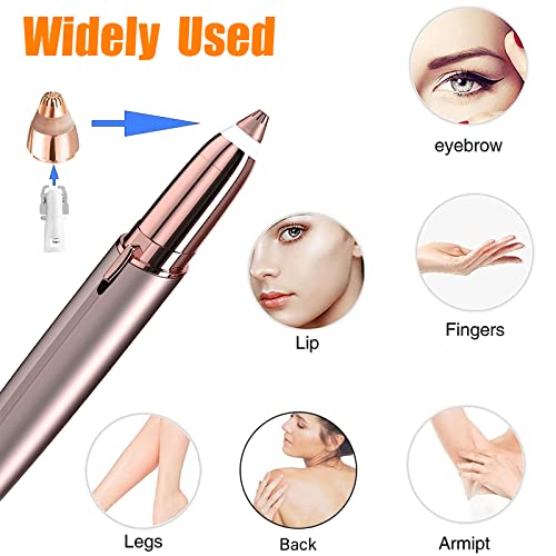 Flawless Replacement Heads for Flawless Hair Remover, 4 Pieces Replacement Blades for Finishing Touch Flawless Facial Hair Remover with 2 Cleaning Brushes