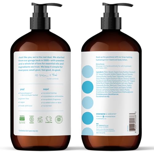 Everyone 2-in-1 Unscented Hand & Body Lotion 32 oz 2-Pack - Hypoallergenic & Eco-Friendly