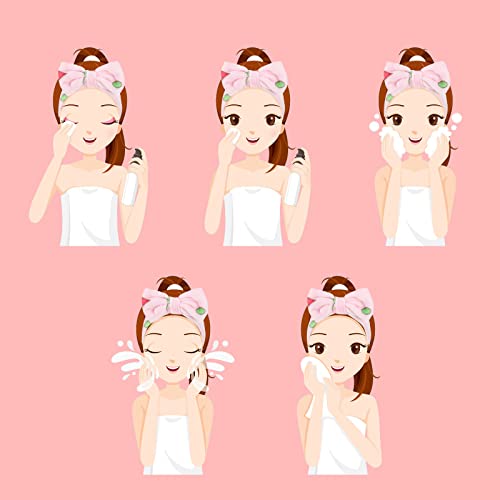 36-Pack Soft Plush Face & Hair Headbands with Bow Design for Makeup & Spa