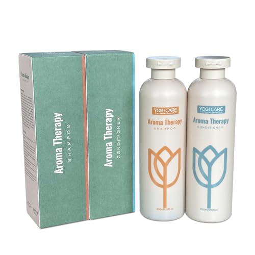 YOGI CARE Jasmine Aroma Therapy Shampoo & Conditioner Set - Deep Moisturizing, Frizz Control & Color Protection
