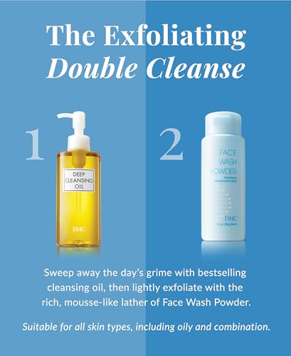 DHC Face Wash Powder Unscented 1.7 oz Pair - Enzyme Exfoliating Cleanser