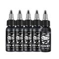 Mummy Greywash Tattoo Ink Set - 5 Bottles, 1oz Each, Professional Black & Grey Shades