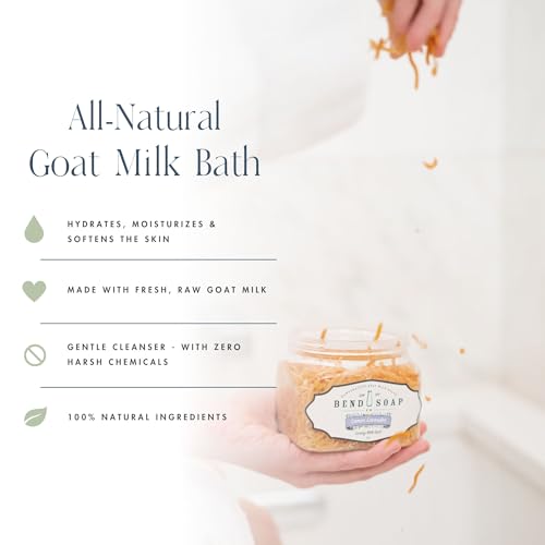Bend Soap Company Milk Bath, 100% Natural Ingredients, Gentle Cleanser, Hydrates Moisturize and Softens The Skin, Handcrafted Goat Milk Soap, Essential Oil, 2 lbs - Sweet Orange