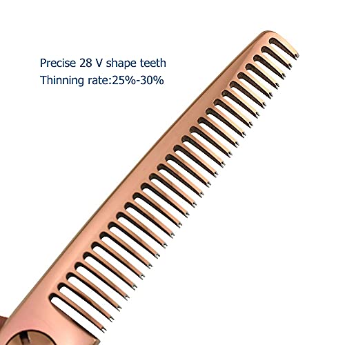 KINSARO 5.5-Inch Hair Thinning Scissors - Brown Variation, Sharp 440C Shears