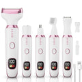 Electric Razor Shavers for Women 5 in 1 Electric Shaver for Women,Cordless Replaceable Facial Eyebrow Razors & Nose Hair Trimmer, Wet Dry Bikini Trimmer Pubic Hair Removal Gifts for Womens 3028A White
