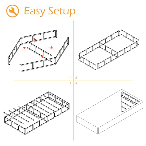 Twin Box Spring 9 Inch Twin Bed Base with Fabric Cover – Maenizi