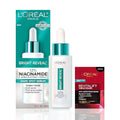 L¡¯Or?al Paris Bright Reveal 12% [Niacinamide + Amino Sulfonic + Ferulic] Dark Spot Serum 1oz + Moisturizer Sample