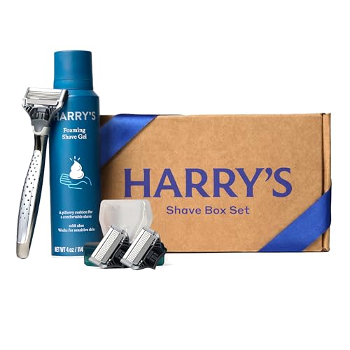 Harry's Craft Shaving Kit for Men - Razor Handle, 3 Refills, Shave Gel - Craft Edition