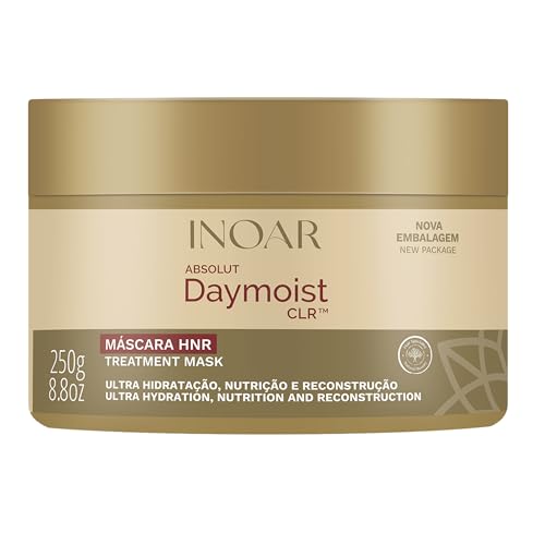 INOAR DayMoist Ultra Moisturizing Hair Mask with Beet Extract for Intense Conditioning & Shine, 8.8 Fl Oz